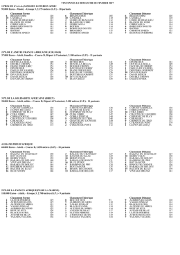 VINCENNES LE DIMANCHE 05 FEVRIER 2017 1 PRIX DE L`A.L.A.