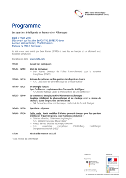 Programme - Missions allemandes en France