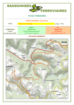 fiche itineraire - Inventaires Ferroviaires De France