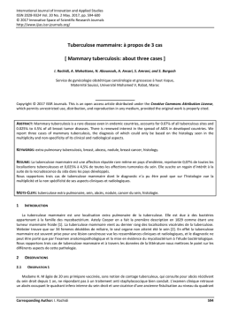 Tuberculose mammaire: à propos de 3 cas
