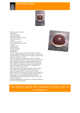 D&ocirc;me mousse chocolat