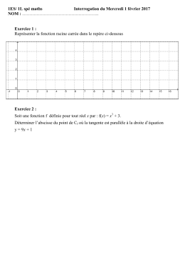 1ES/ 1L sp&eacute; maths Interrogation du Mercredi 1 f&eacute;vrier 2017 NOM