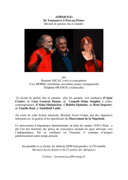 R&eacute;cital - Mots Migrateurs