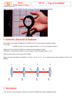TP N°…: Cape d`invisibilité