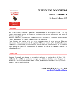 le syndrome de calimero