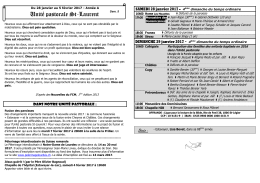 Feuillet dominical semaine 5 - Unit&eacute; Pastorale St