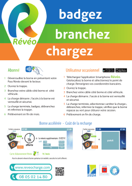 informations sur l`utilisation de la borne