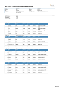 0023 - GAF : Championnat provincial Namur Jeunes