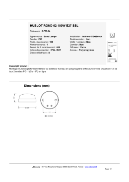 Fiche produit HUBLOT ROND 62 100W E27 SSL