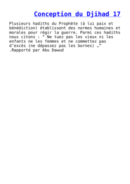Conception du Djihad 17