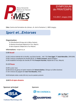 Sport et...Entorses