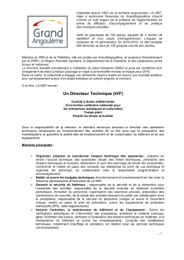 13 - La Nef - Directeur Technique