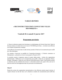 TABLES-RONDES Vendredi 20 et samedi 21
