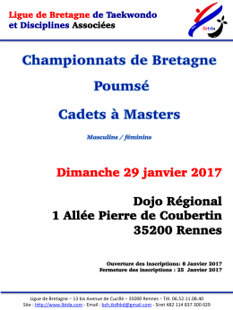 Championnat Bretagne Poumsé - Ligue de Bretagne de Taekwondo