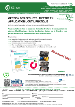 D&eacute;chets - CCI Ain