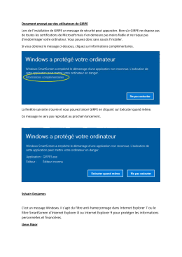 Document envoy&eacute; par des utilisateurs de GIRPE Lors de l
