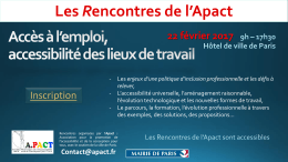 Accès à l`emploi, accessibilité des lieux de travail