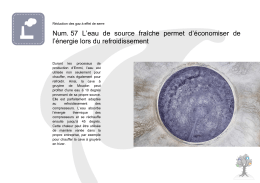 Num. 57 L`eau de source fra&icirc;che permet d`&eacute;conomiser de l