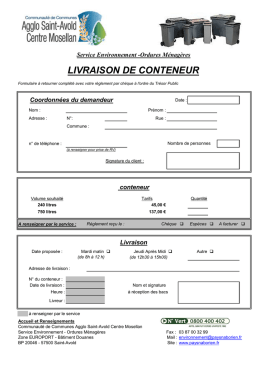 livraison de conteneur - Communauté de Communes du Pays