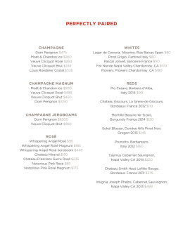 Wine List - Island Gardens