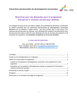 Entreprises &agrave; vocation sociale pour femmes