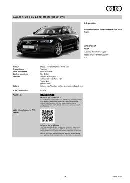 Audi A6 Avant S line 2.0 TDI 110 kW (150 ch) BV 6 Information