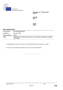 6161/96 DCL 1 kal DGF 2C Les d&eacute;l&eacute;gations trouveront ci