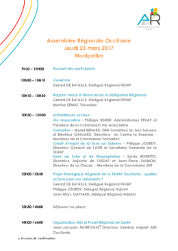 Assembl&eacute;e R&eacute;gionale Occitanie Jeudi 23 mars 2017