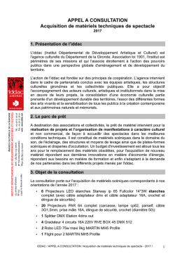 Appel &agrave; consultation