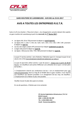 avis a toutes les entreprises rgtr