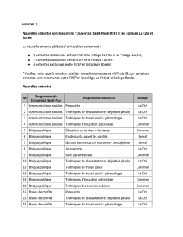 Annexe 1 - AMEQ en ligne