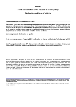 Fran&ccedil;oise Brun-Vezinet - Conseil national du sida