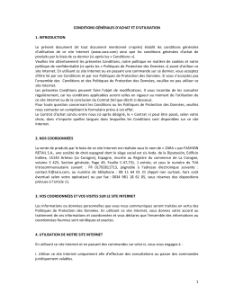 Conditions g&eacute;n&eacute;rales