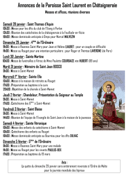ANNONCES PAROISSIALES 280117