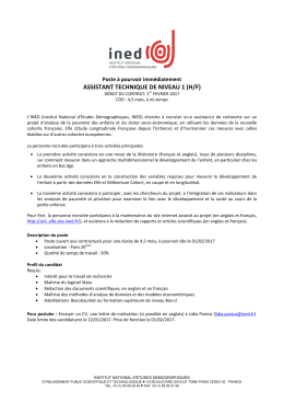 assistant technique de niveau 1 (h/f)