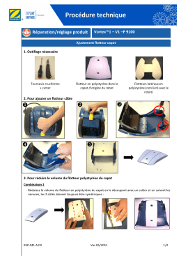Page 1 REP.041.A.FR Ver.05/2011 1/2 1. Outillage n&eacute;cessaire