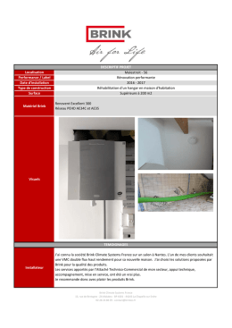 T&eacute;l&eacute;charger la fiche - Brink Climate Systems