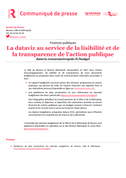 La dataviz au service de la lisibilité et de la transparence de l`action