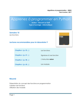 Apprenez &agrave; programmer en Python