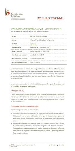 poste professionnel