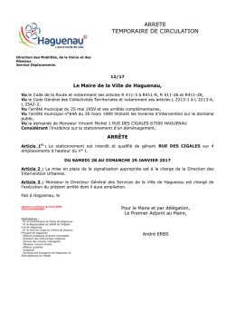 arrete temporaire de circulation