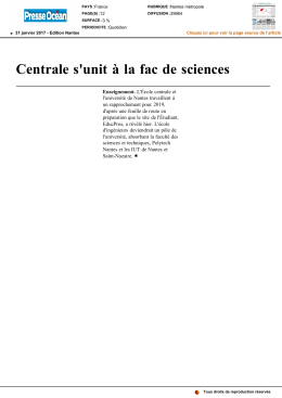 Centrale s`unit &agrave; la fac de sciences