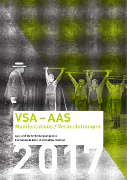 VSA - AAS Manifestations Veranstaltungen 2017