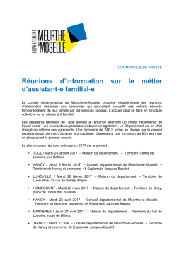 20/01/2017 - Réunions d`information sur le métier d`assistant
