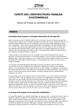 Revue de presse du 3 février