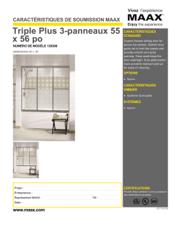 Triple Plus 3-panneaux 55 x 56 po