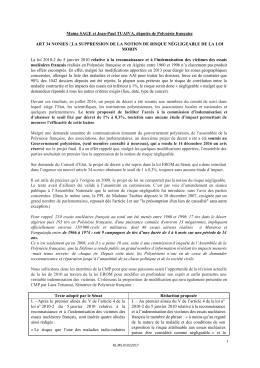 Note de Maina Sage et Jean-Paul Tuaiva sur le