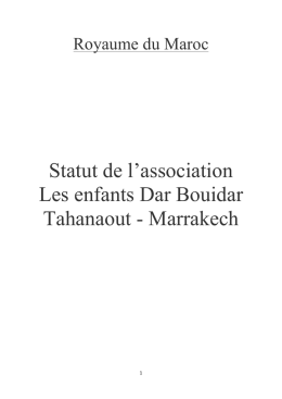 statut de l`association BOUIDAR FRANCAIS