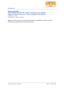 Forum: Concours - The Blender Clan