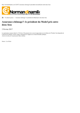 Assurance-ch&ocirc;mage?: le pr&eacute;sident du Medef pris